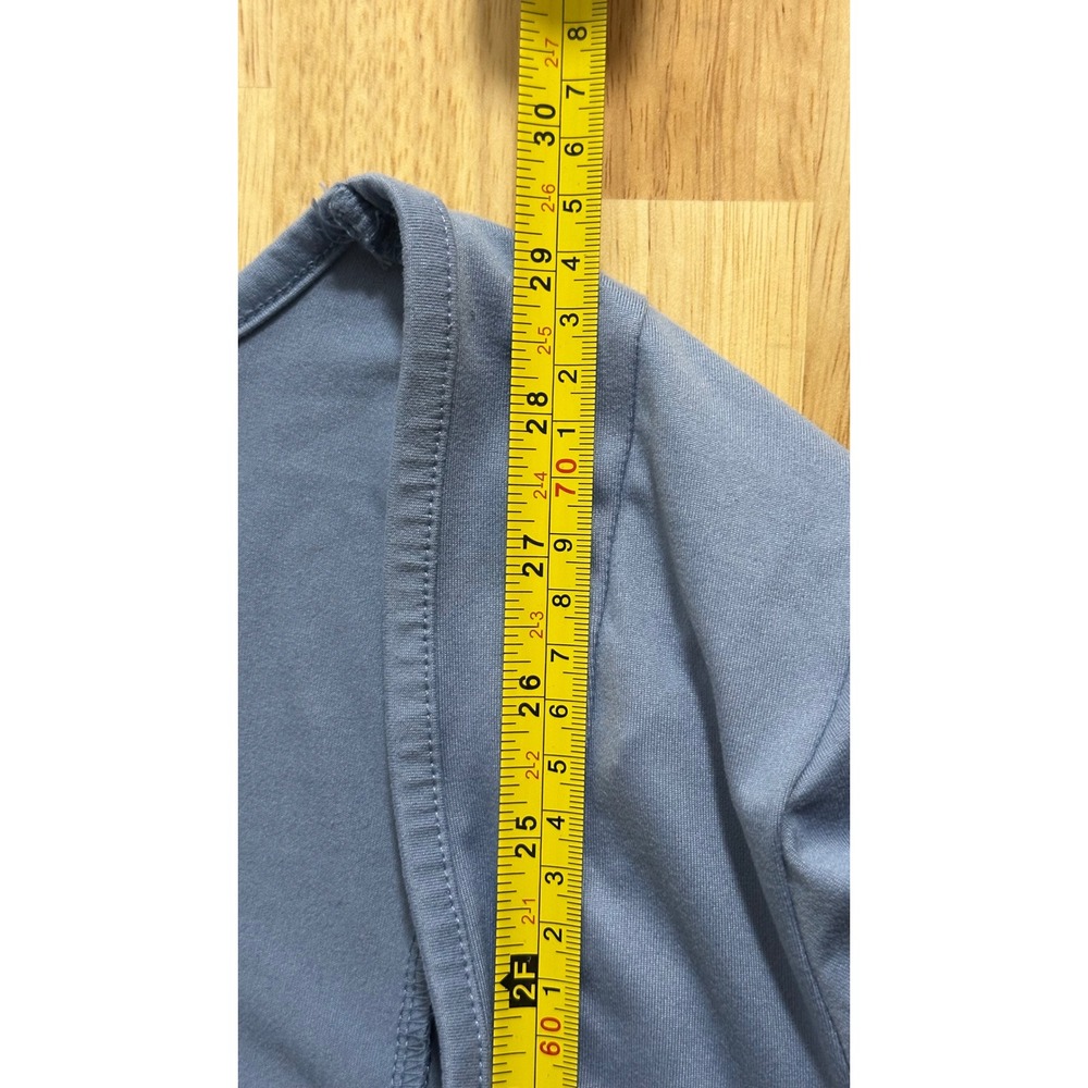 Lane Bryant Women 22/24 Blue Square Neck 3/4 Sleeve Flared Tunic Top - Picture 7 of 7